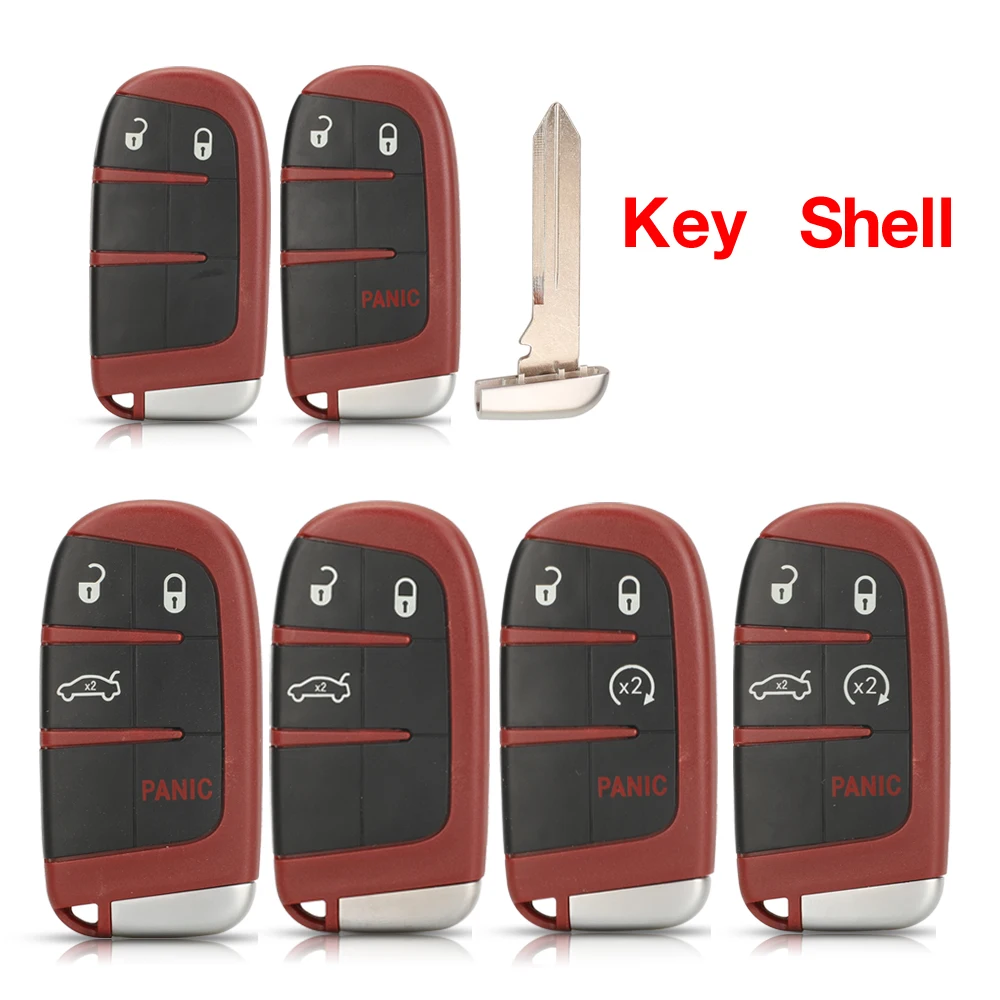 jingyuqin Remote Car Smart Key Case Shell For Dodge Challenger Charger SRT Dart Durango For Jeep For Chrysler 300 Replace