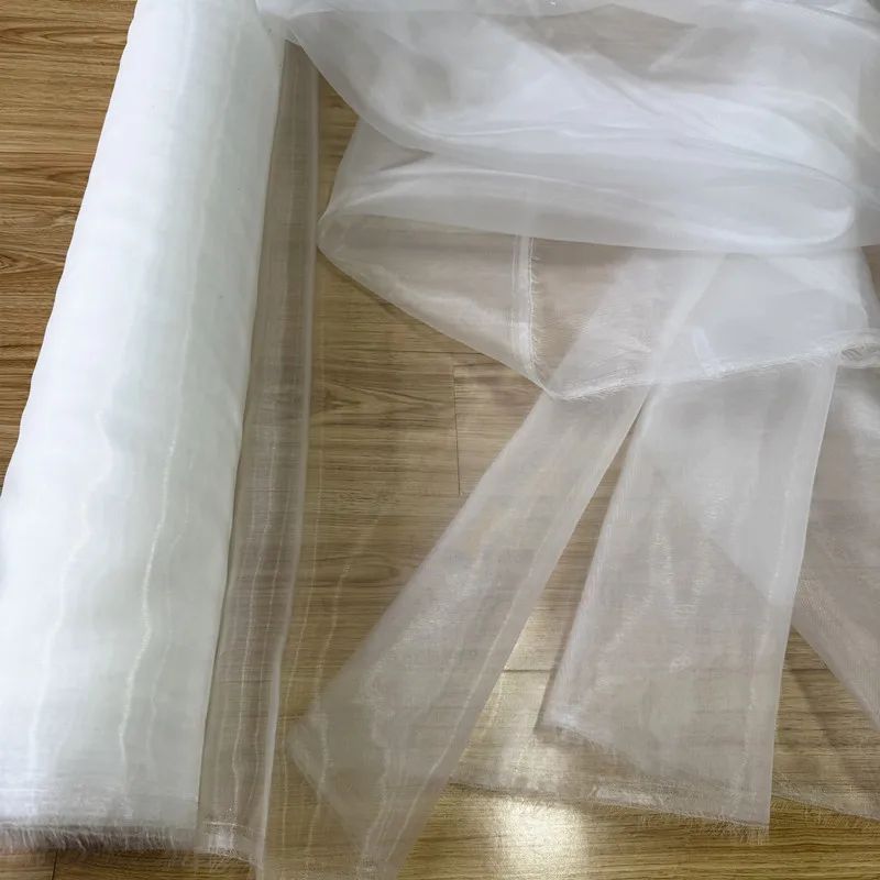 Tessuto di rete di nylon trasparente fatto a mano design fai da te abito da sposa gonna supporto tessuto rigido per abito da sera in rete dura