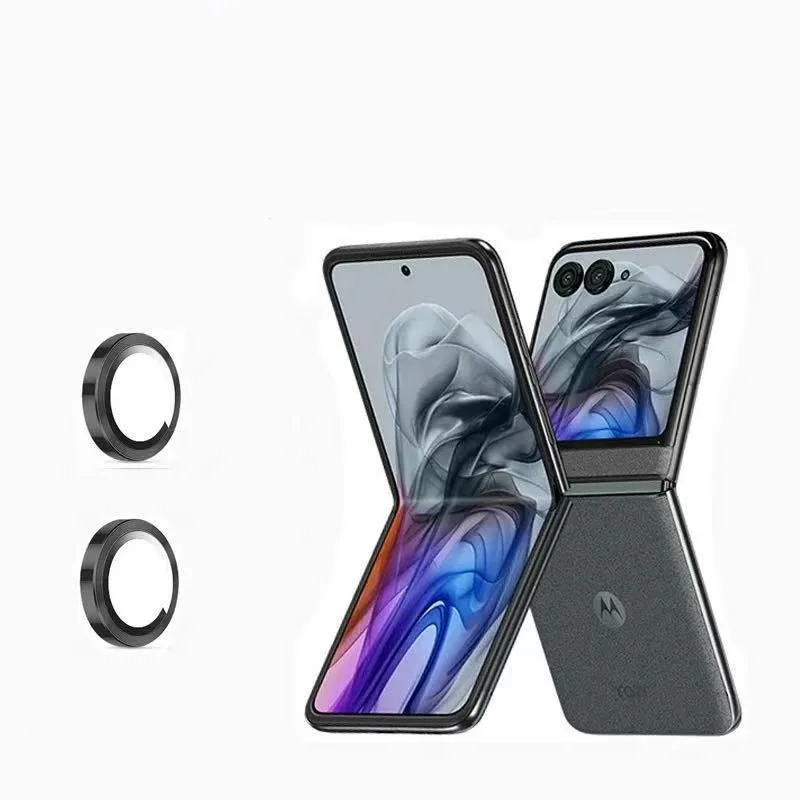Kit für die Rückkamera: 9H Glas-Schutzfolie für Motorola Moto Razr 60 70 Ultra RAZR 2026 2025, Metall-Objektivrahmenring, Kamera-Schutzfolie – Detail 5