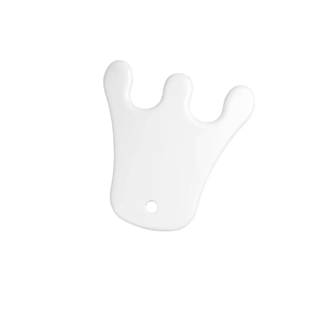 

White Ceramic Facial Massage Board Thin Smooth Face Scraping Board Essential Oil Massager Beauty Accessories for Wrinkle Removal