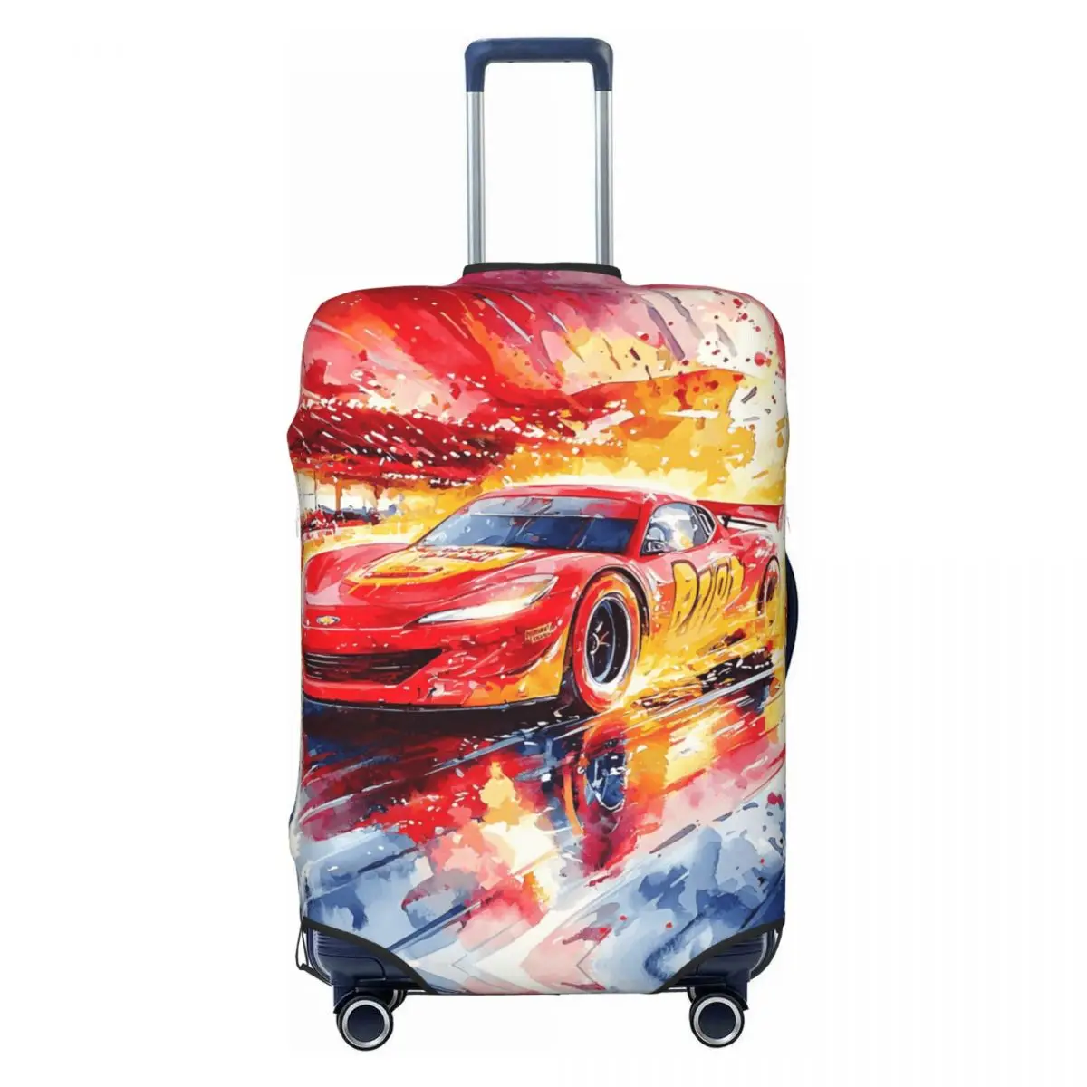 

Custom M-McQueenes Cartoon Hot Travel Luggage Cover Washable Retro Suitcase Cover Protector Fit 18-32 Inch