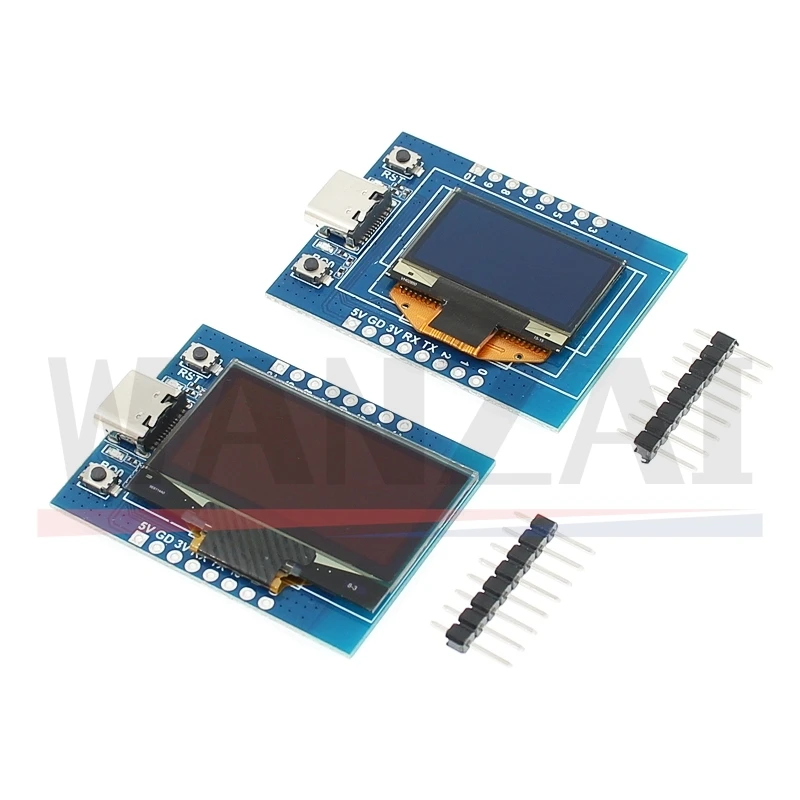 ESP32-C3 Development Board with 0.96 Inch / 1.3 inch OLED Display, WiFi Bluetooth IoT Module Ceramic Antenna for Arduino