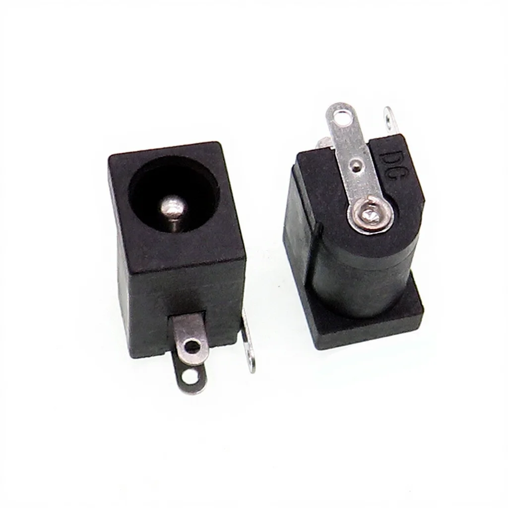 YYT 10PCS DC-005 DC Power Jack Socket Female Connector 5.5x2.1mm 5.5x2.5mm 3Pin Multi Specification for Wave Soldering