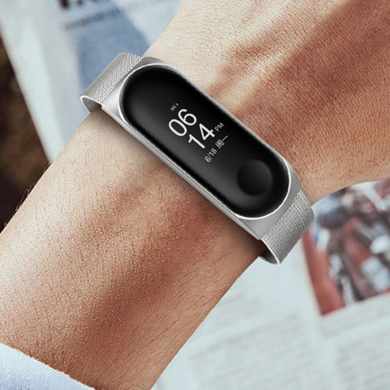 Pulseira para xiaomi mi banda 3 4 5 6 pulseira de metal de pulso sem parafusos de aço inoxidável miband para mi banda 6 4 3 5 pulseira pulseiras