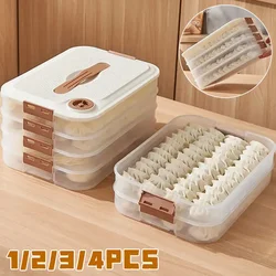 Kitchen Organizer Dumpling Box Food Storage Container Refrigerator Keep Fresh Storage Box Multi-Layer Transparent Dumpling Box