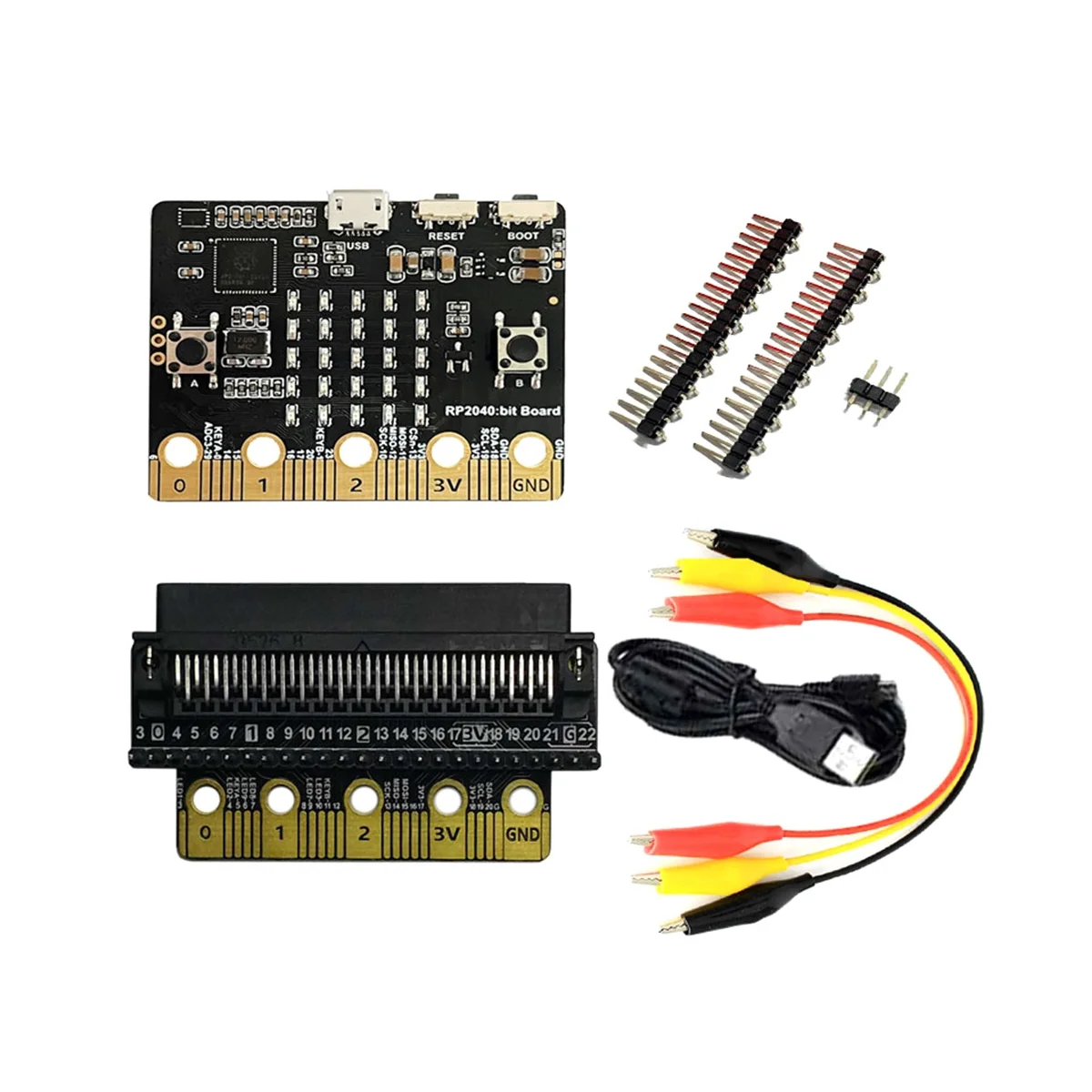 Placa base PICO RP2040 Bit, placa de desarrollo de programación Python, Compatible con el Kit de placa BBC Microbit