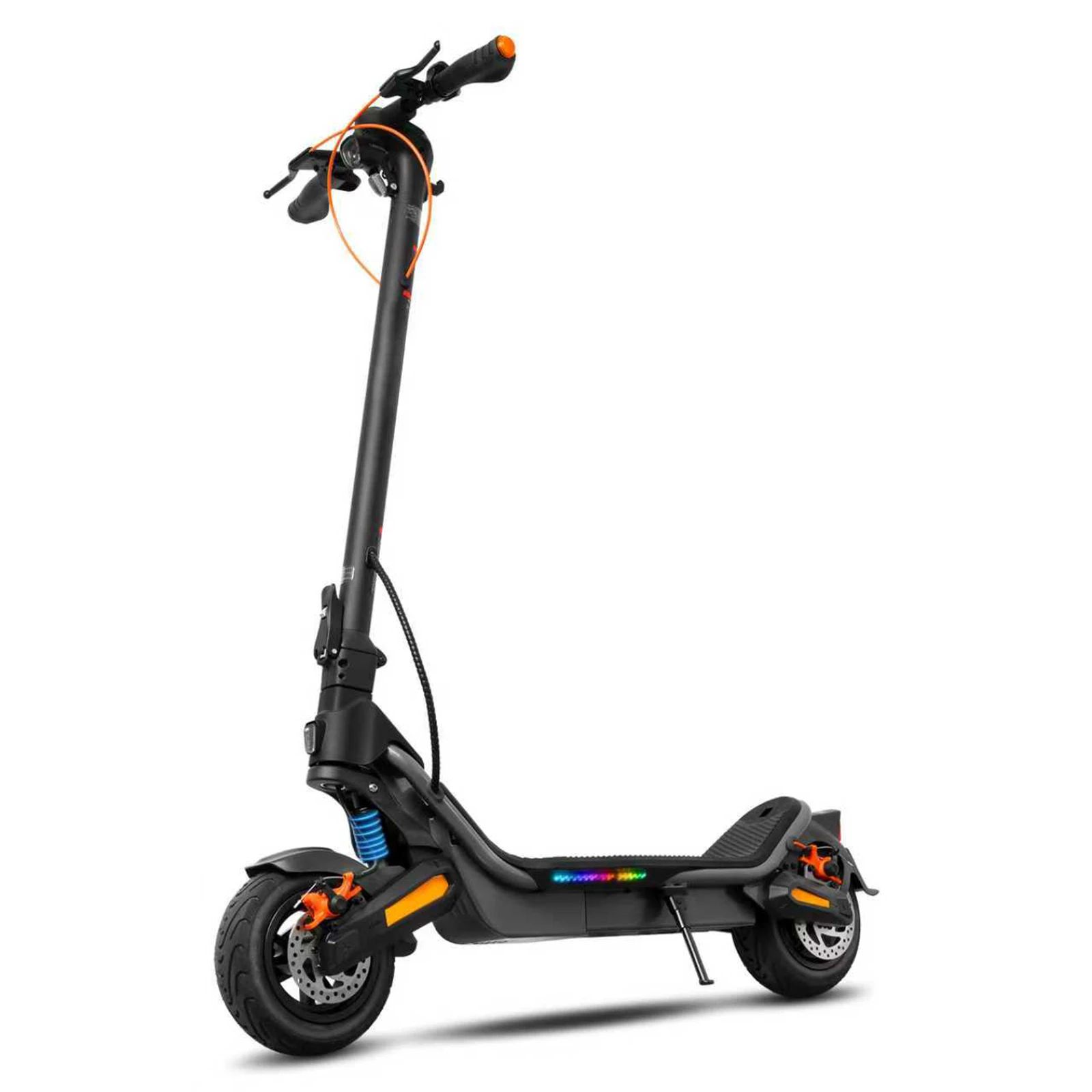 AURORIDE N8 ABE elektrische scooter, ontgrendeling met vingerafdruk, 1200W piekvermogen, 40 km/u volwassen e-scooter met slimme app en Bluetooth-luidspreker, 48V 13Ah, 50 km bereik, 9,5-inch banden,