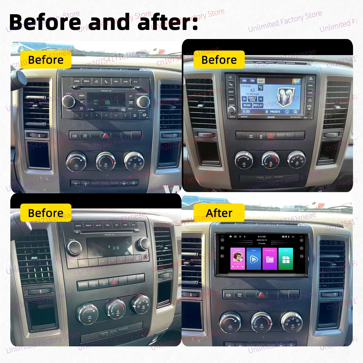 1 Din Android Car Multimedia Carplay Radio Stereo Head Unit 7