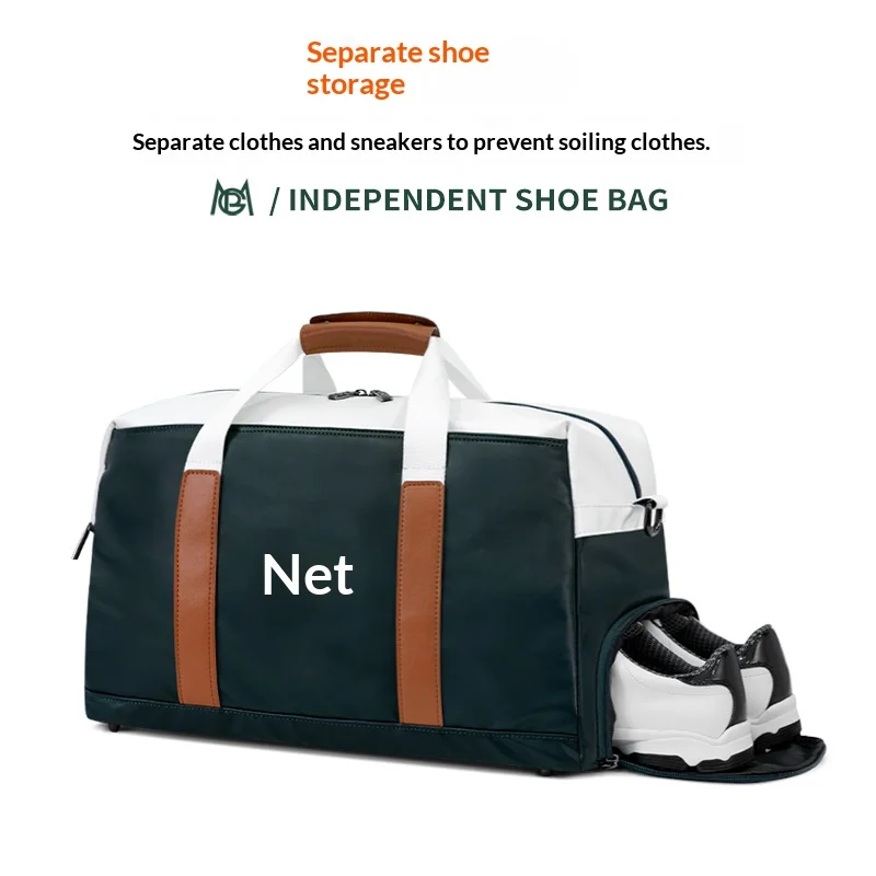 PGM Golf Clothing Bag Men's and Women's Pu Lightweight Waterproof Travel Bag Hand Carry Independent Shoe Bag