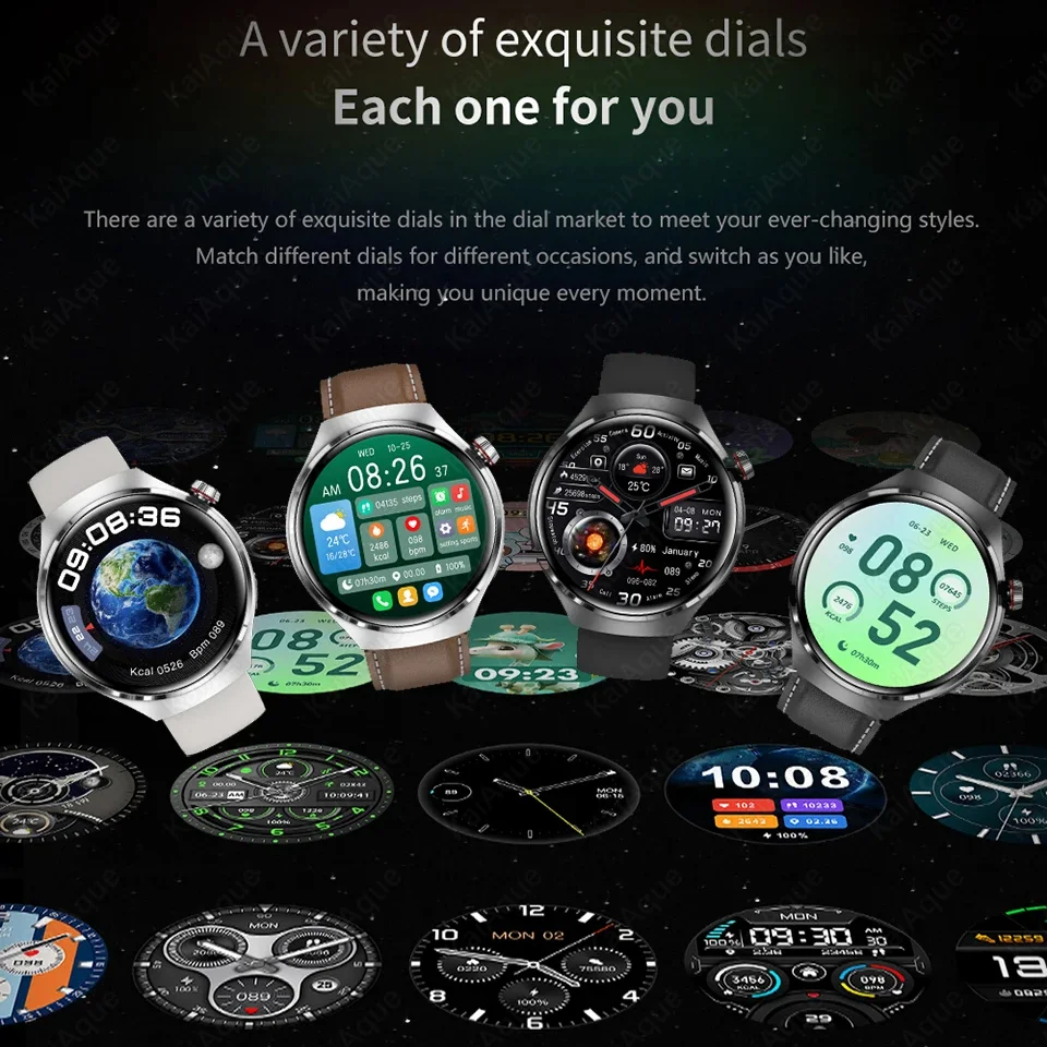 Relógio 4 relógio inteligente masculino 4 pro amoled tela hd bluetooth chamada trajetória gps nfc freqüência cardíaca bússola smartwatches 2025 novo