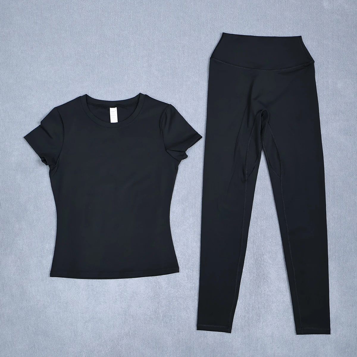 Ctenkevet Women's Summer Yoga Set, High-Waisted Tight-Fitting Workout Set for Outdoor Casual Running & Gym Sportswear Female