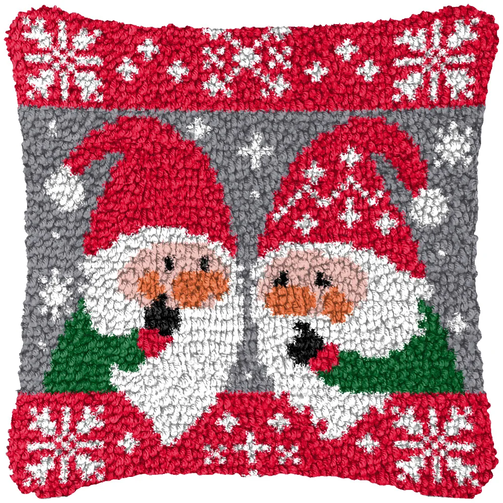 DIY ラッチフック枕キット クリスマスノーム サンタ トナ - Embroidery Xmas Kits のレビューと価格