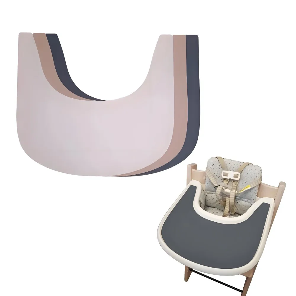 Washable Baby Highchair Cushion Children's Meals with Silicone Placemats Environmental Material Mats