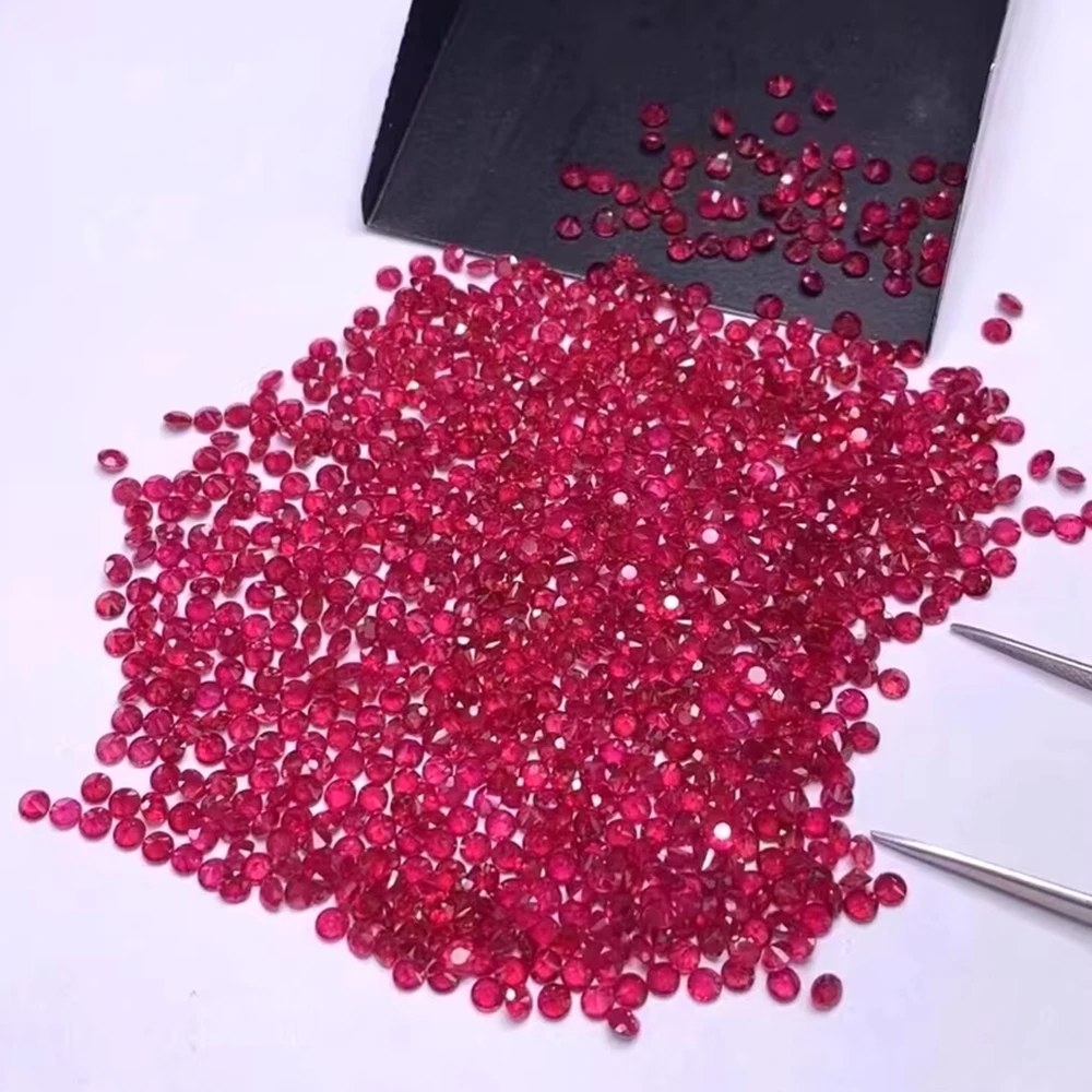 

Драгоценные камни круглой огранки, розово-красный рубин, синий сапфир, 100% натуральный свободный драгоценный камень, оригинал