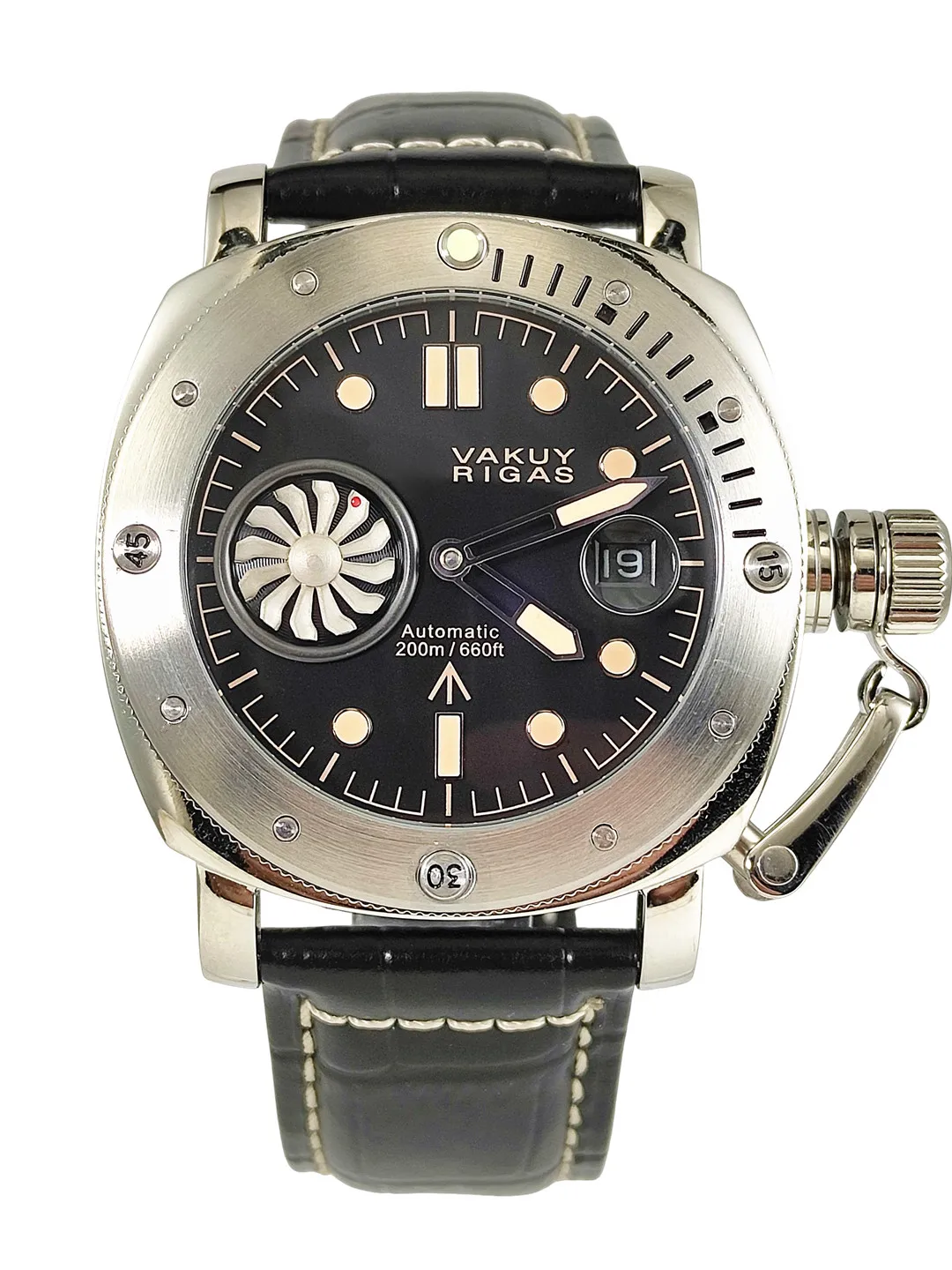 Relojes para Hombre de Alta Gama, Mecánicos Automáticos, Reloj Militar de Larga Duración con Movimiento Seagull ST25, Superluminoso, Esfera Grande