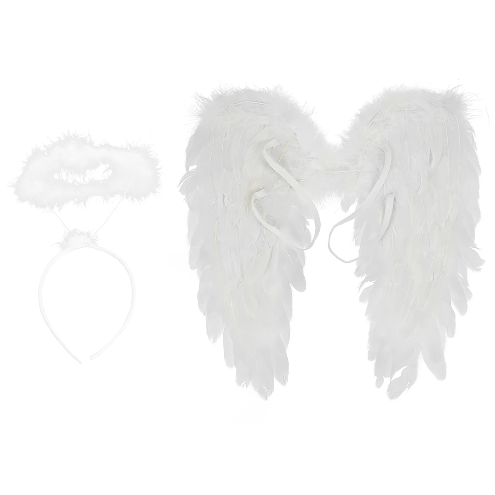 Children's Day Kids Girls Angel Headband Wings Feather Angel Headband with Angel Wings for Cosplay Party Performance Accessories