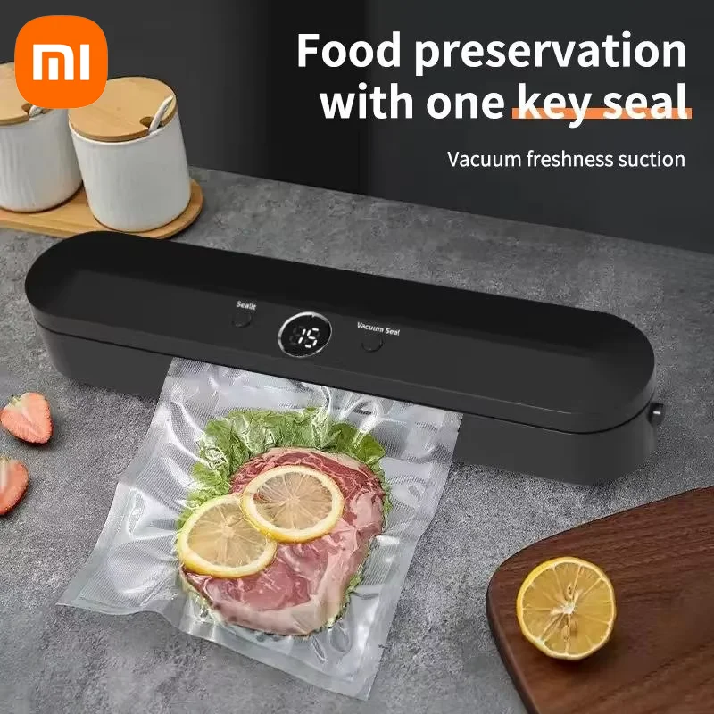 Xiaomi-Scelleuse sous vide automatique 2 en 1, machine d'emballage à usage domestique, scelleuse sous vide pour aliments, conservation des aliments