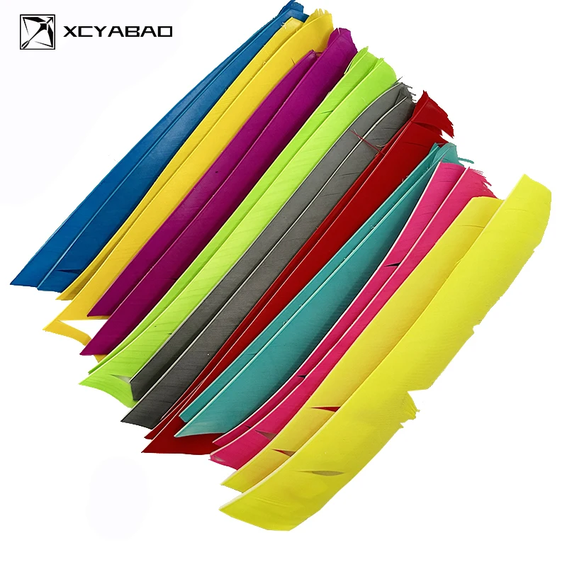 100PCS RW Full Length Turkey Arrow Feathers 18-25CM No Cut No Trim Archery Fletches Feather for Hunting Bow Accessories
