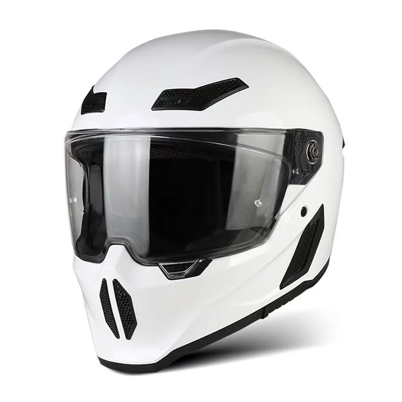 

Men's Summer Retro Motorcycle Helmet Full Face Cruise Men Women Sun Protection Breathable Design Extended Head Circumference