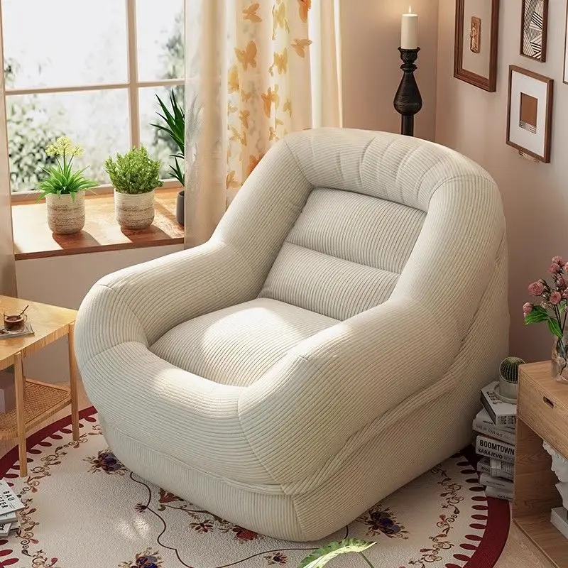 New Lazy Sofa, Tatami, Small-sized Bedroom, Living Room, Balcony, French Style Single Person Nest Sofa Chair Home Furniture