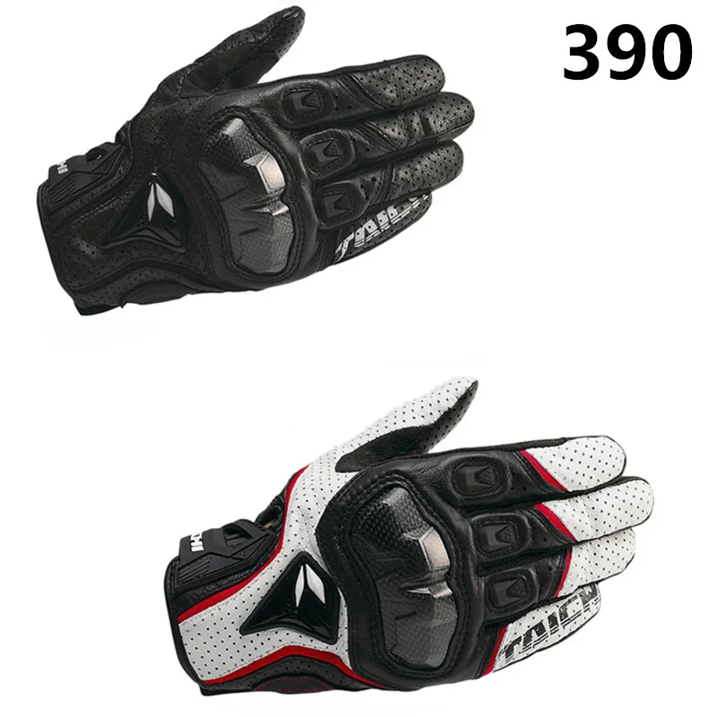 Frühling Herbst Atmungsaktive Leder Motorrad Handschuhe 391 390 Männer Outdoor Motocross Motorrad Reiten Handschuh Guantes Moto – Detail 2