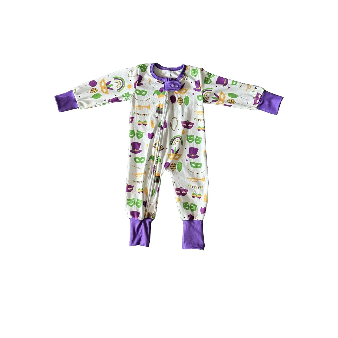 Fashion Boutique Baby Mardi Gras Jumpsuit Newborn Children's Clothes For Baby Sleeper