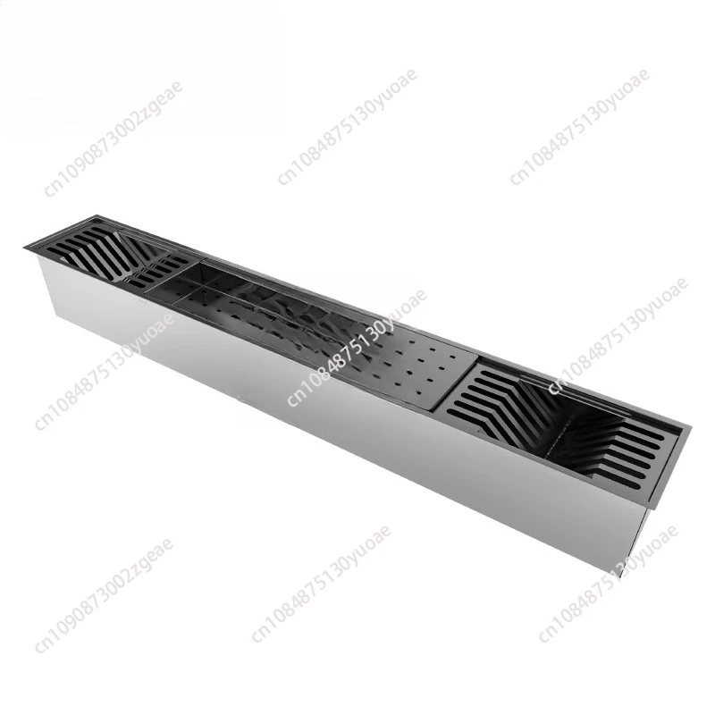 Dish rack with sink, kitchen counter, cutlery drying rack, stainless steel dish rack with drain plate, large dish drain