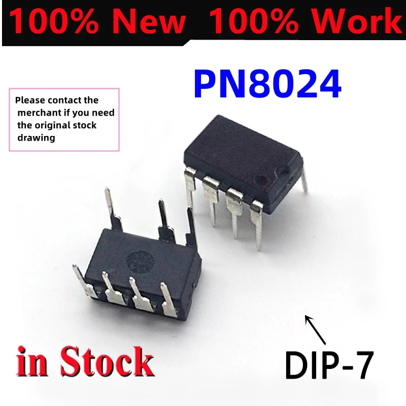 1-20PCS 100% Original PN8024 DIP-7 PN-8024 DIP7 N8024 optocoupler 8024 DIP SOP New IC chip in Stock