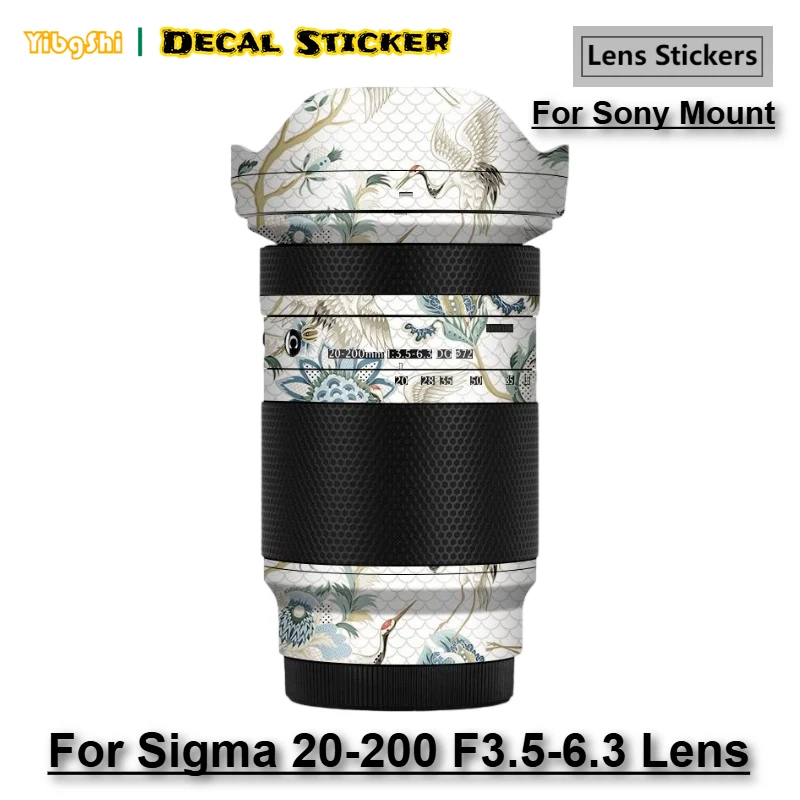 

Для объектива Sigma 20-200 F3.5-6.3 для Sony E Mount, наклейка на объектив 20 200, защитная крышка для объектива Sigma 20-200