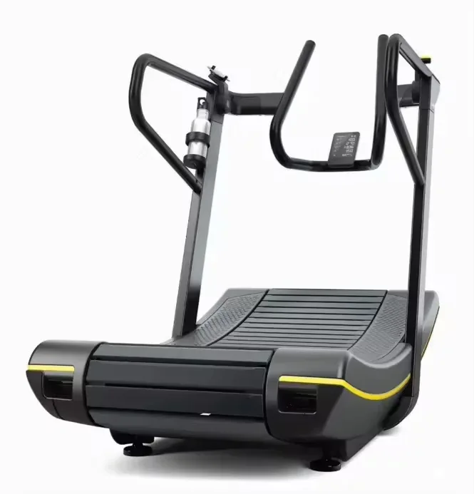 Factory price Home commercial adjustable speed silent nylon run with magnetic control curved unpowered gym walking treadmill