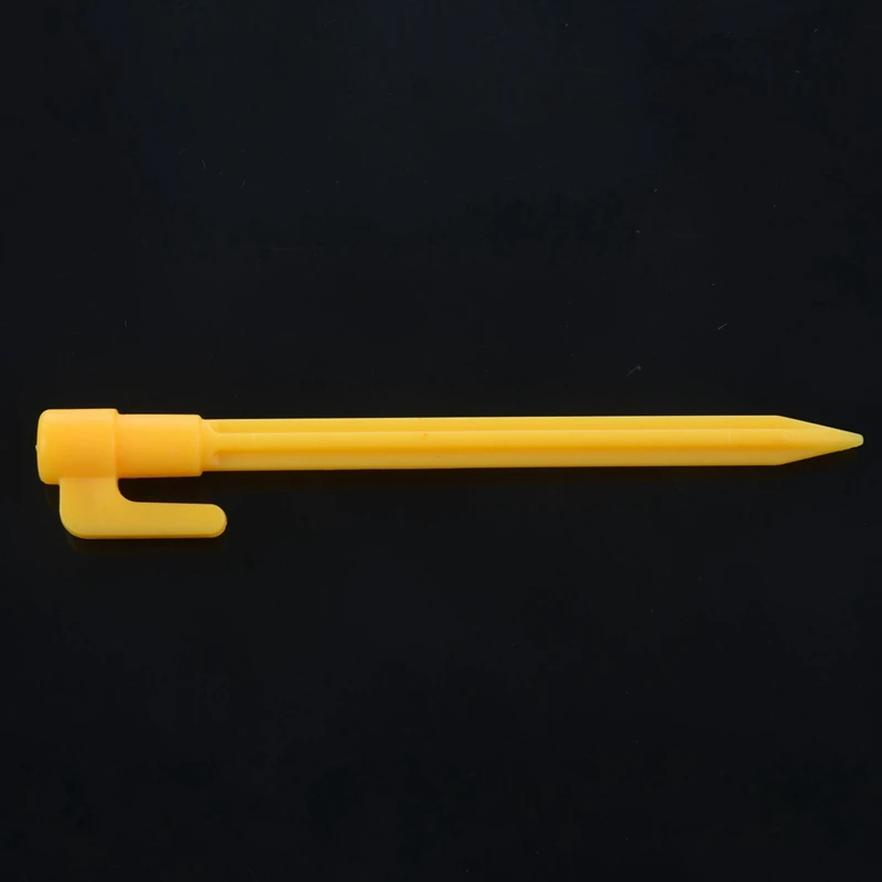 30Pcs Camping Tools Plastic Tent Pegs Nails Sand Ground Stakes Outdoor Camping Tent Awning Yellow Tent Accessories image 6