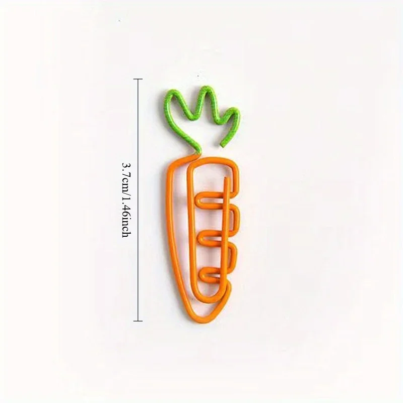 10-50 szt. Kreatywne spinacze do papieru w kształcie marchewki i lodów, urocze spinacze do notatek, metalowe zakładki do notatników, indeksy, artykuły biurowe i szkolne.