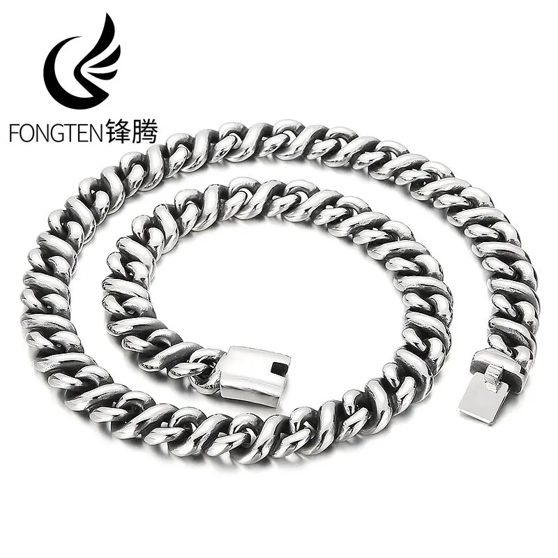 

Fongten Street Style Creative Figure 8 Stainless Steel Men's Necklace Dongdaemun Minimalist Accessories Fashion Jewelry Party