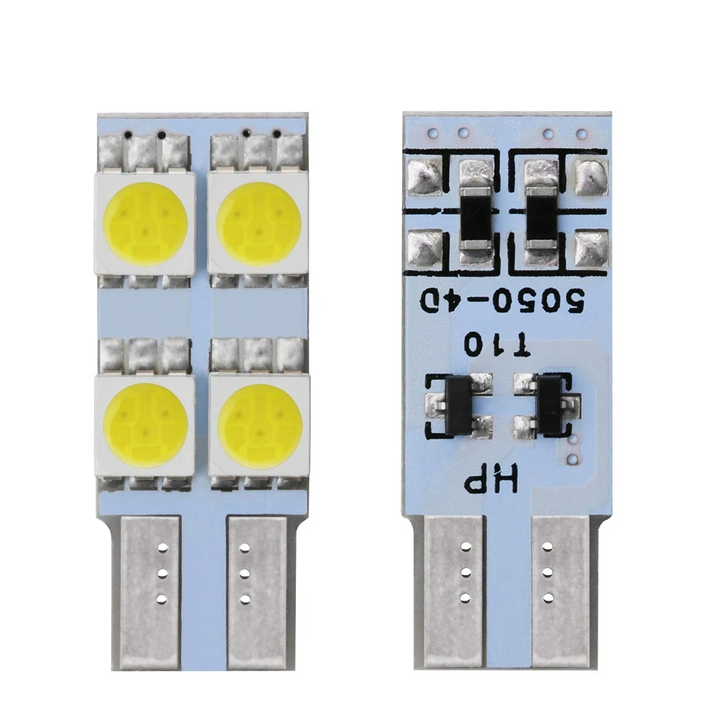 

2pcs T10 5050 LED Auto Bulb 5W5 Canbus Car Light with 4 SMD LED 12V Voltage