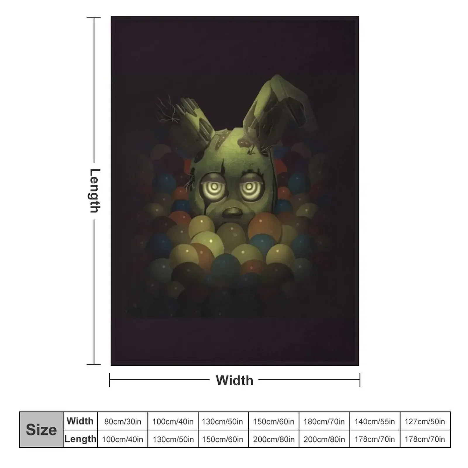 Springtrap in a ball pit Throw Blanket Camping Sofa Quilt Blankets