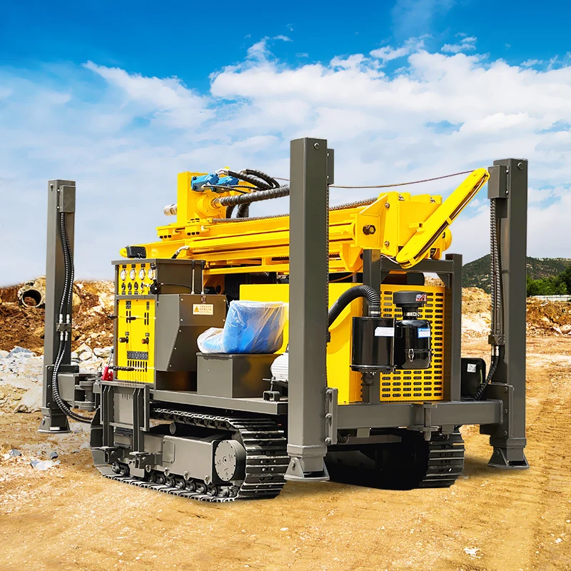 Customized Pneumatic Hydraulic 200 280 Meters Groundwater Borehole Crawler Mounted Water Well Drilling Rig Machine