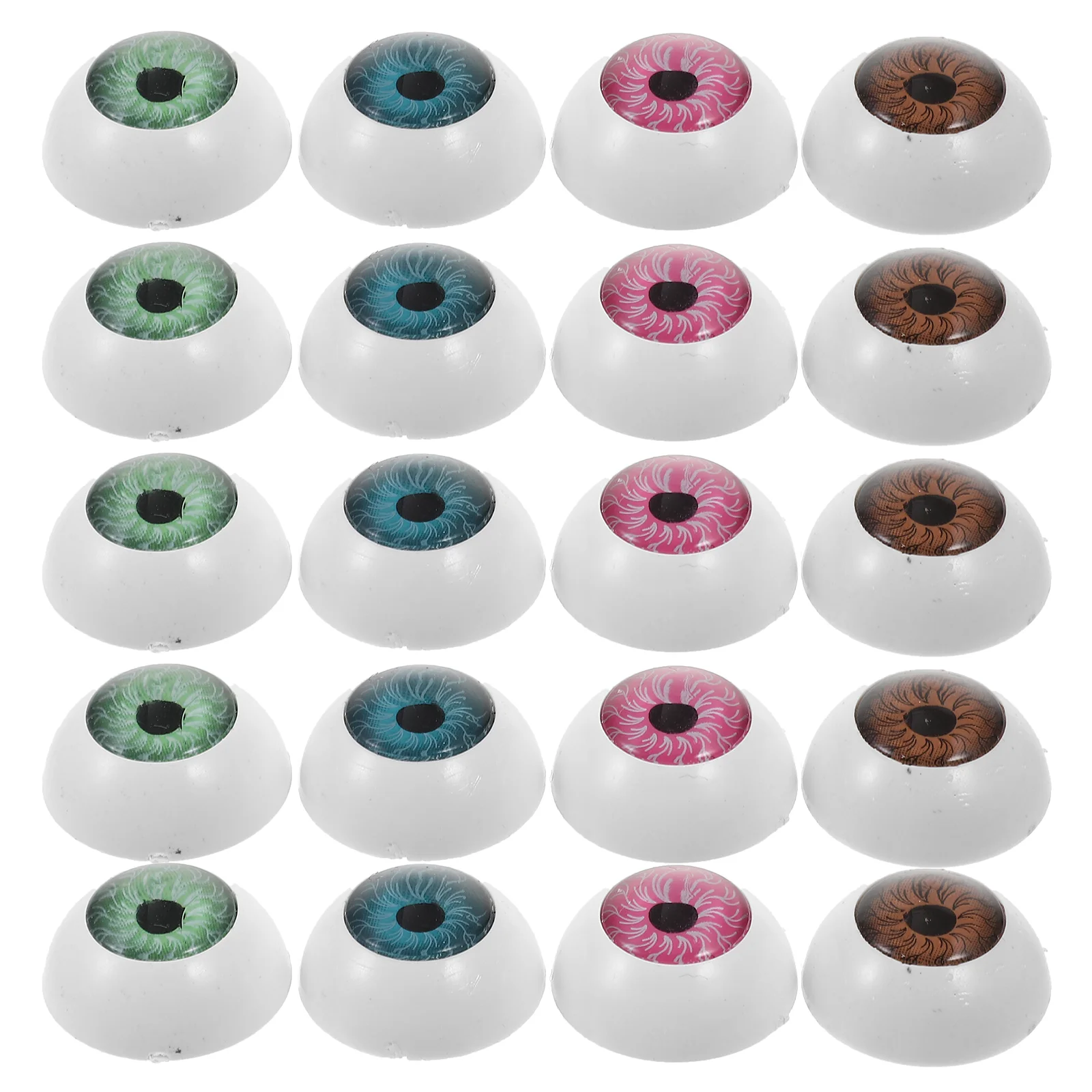 

40 Pcs Toy Halloween Eyeball Plastic Horror Simulated Acrylic Eyes Eyeballs Wear-resistant Fake Decorative Props Festival