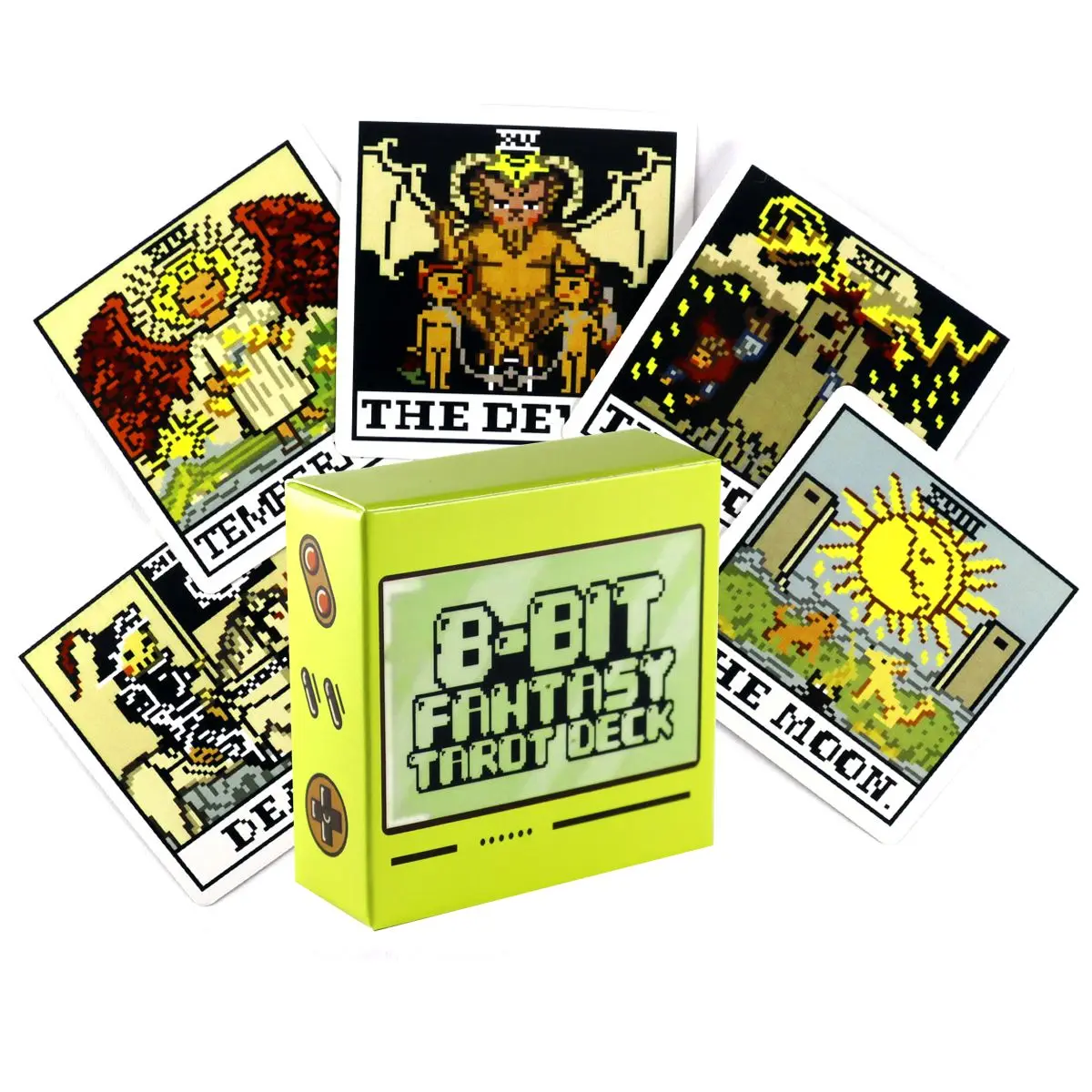 8 Bit Fantasy Tarot Eight Bit Pixel Tarot 70mm*70mm Square Card Deck 78 Tabletop Games