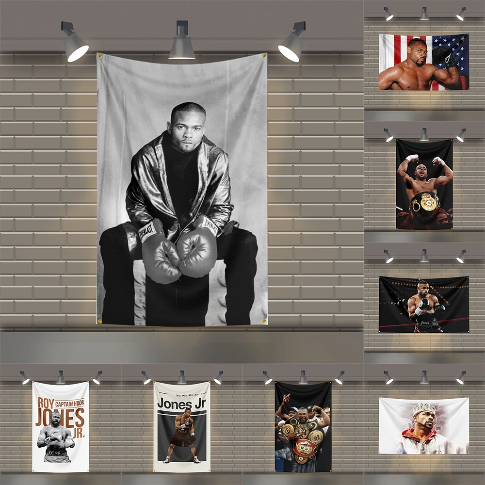 

R-Roy-Jones-JrS Boxing Legend Motivational Wall Poster Gym Tapestry Home Dorm Decor Inspirational Canvas Flag