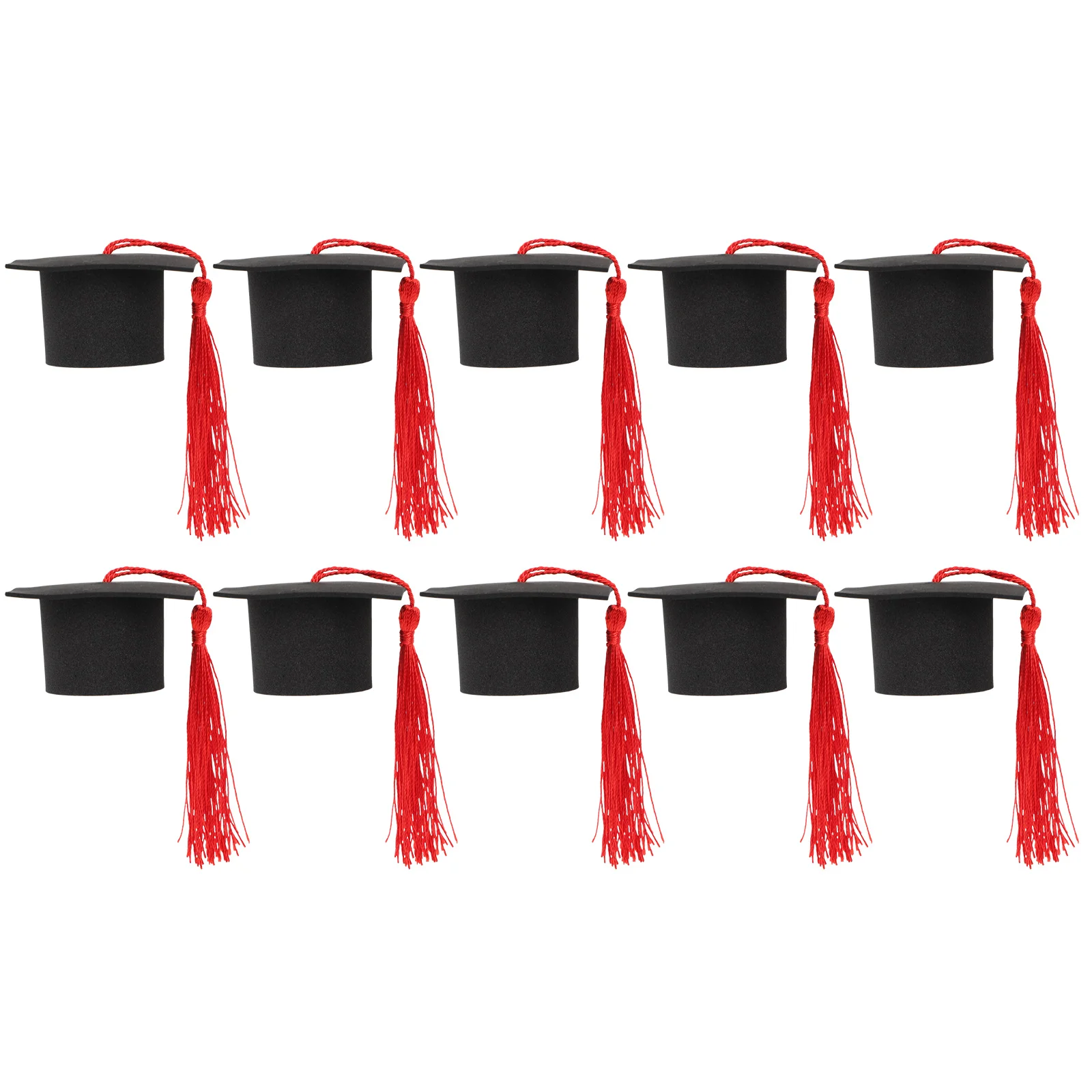 

10 Pcs Bachelor's Hat Decoration Graduation Cap Mini Cake Topper Paper Cup Decorations for Caps Hats Polyester Baby