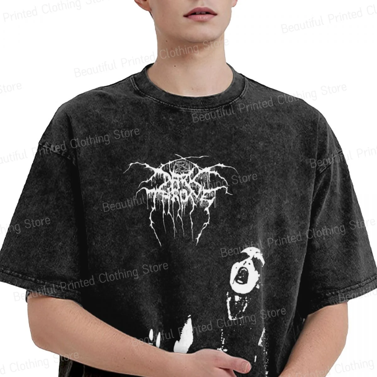 100% Cotton Washed Norwegian Black Metal Band T-shirt Darkthrone Transilvanian Hunger Print Cool Men's Women's T-Shirts