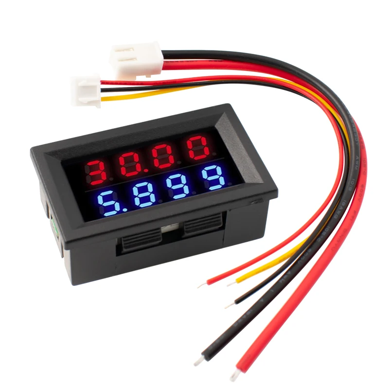 LIZAO 0.28 Inch Dual Display Digital DC Voltmeter Ammeter 4 Digit 5-Wire 200V 10A Voltage Current Tester