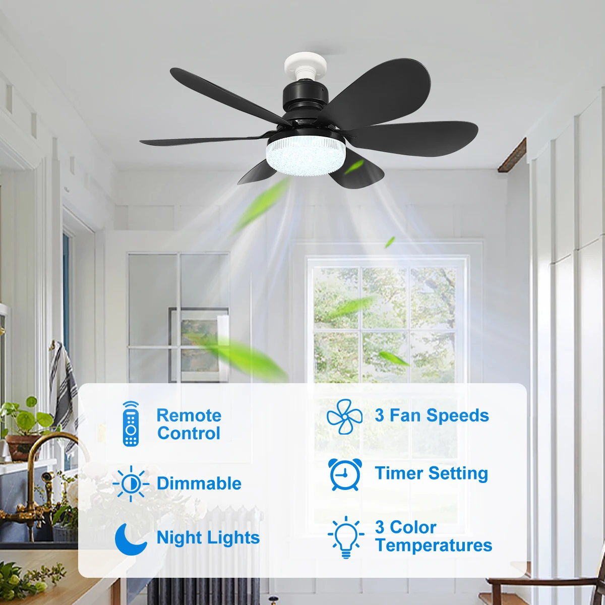 E27 Lampu Kipas Langit-langit - Home Bathroom Fan ulasan dan harga