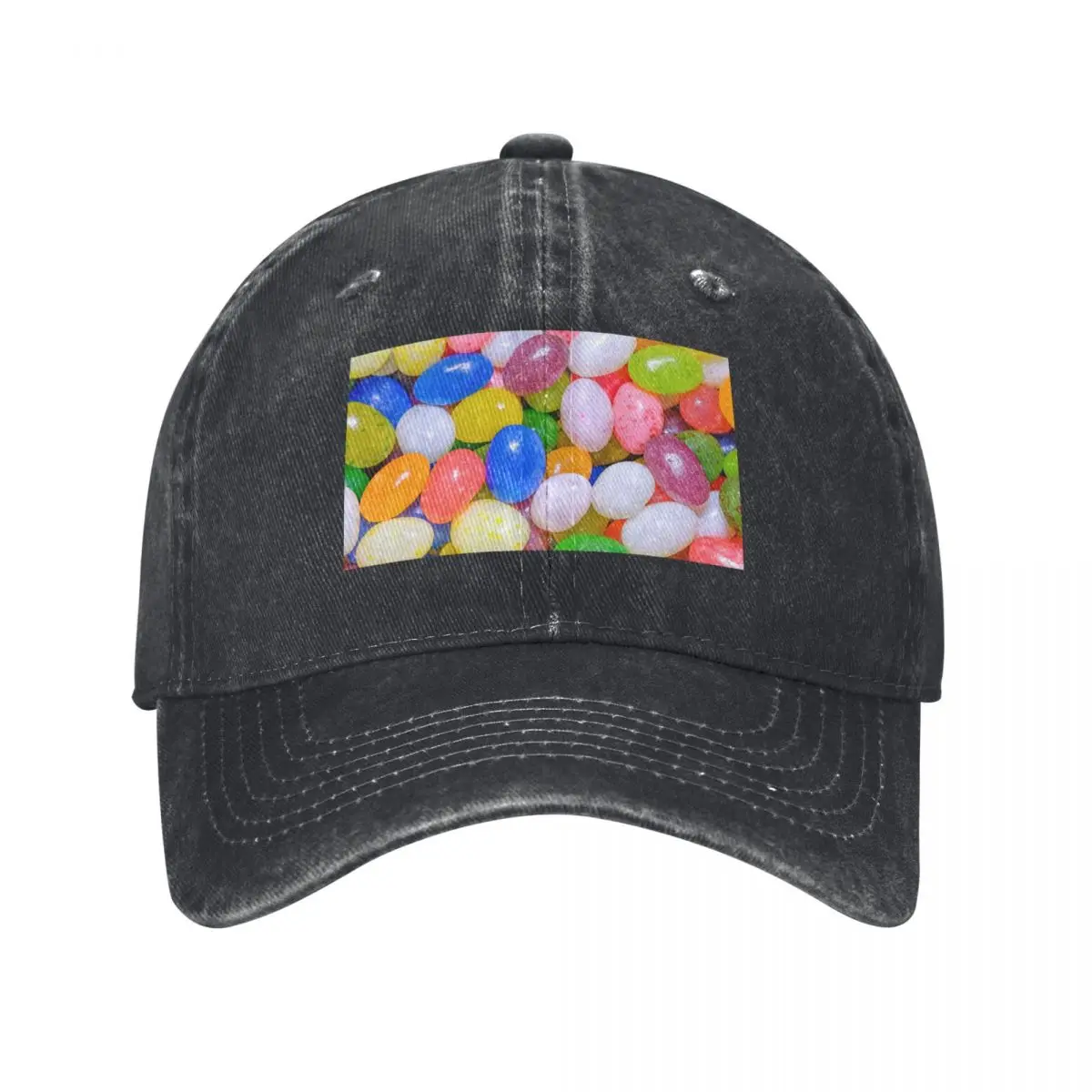 Gourmet Jelly Beans Colorful Candy Photograph Baseball Cap Rave western Hat Fashion Beach Hats Man Women's