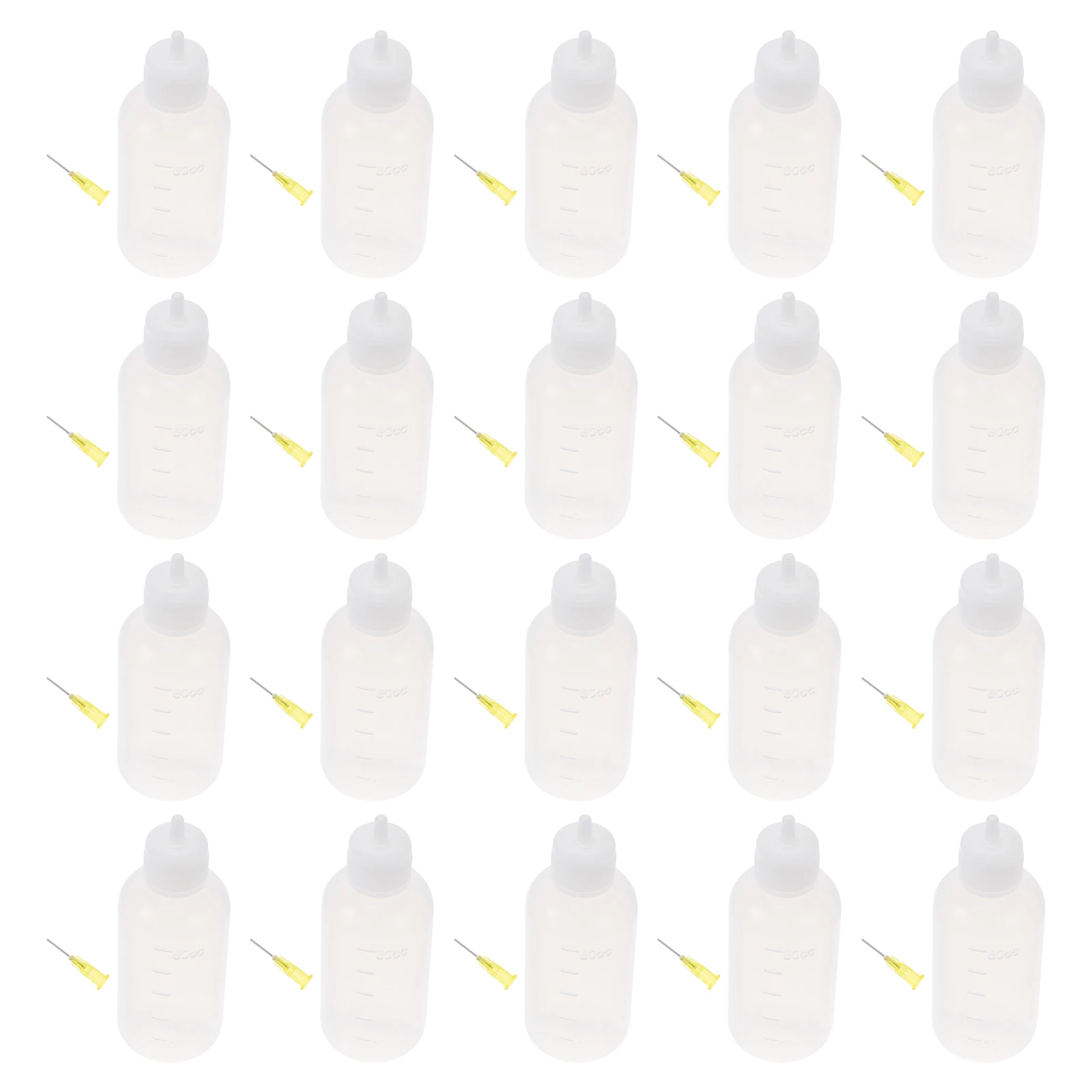 

20pcs Point Gel Bottle Precision Needle Tip Applicator for Glue Ink Paint Thin Liquid DIY Crafts Squeeze Dispensing Lightweight