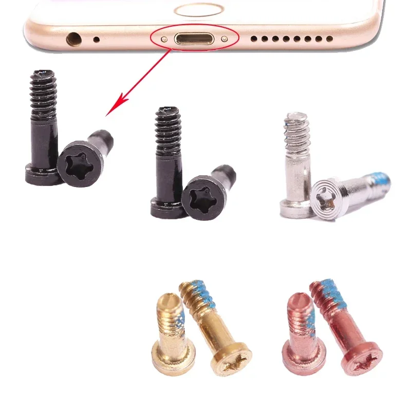 10-100Pcs Screw For iPhone 5S 5G 6 6S 7 8 Plus X XR XS 11 12 13 14 Pro Max Back Cover Dock Connector 5 Point Star Bottom Screws