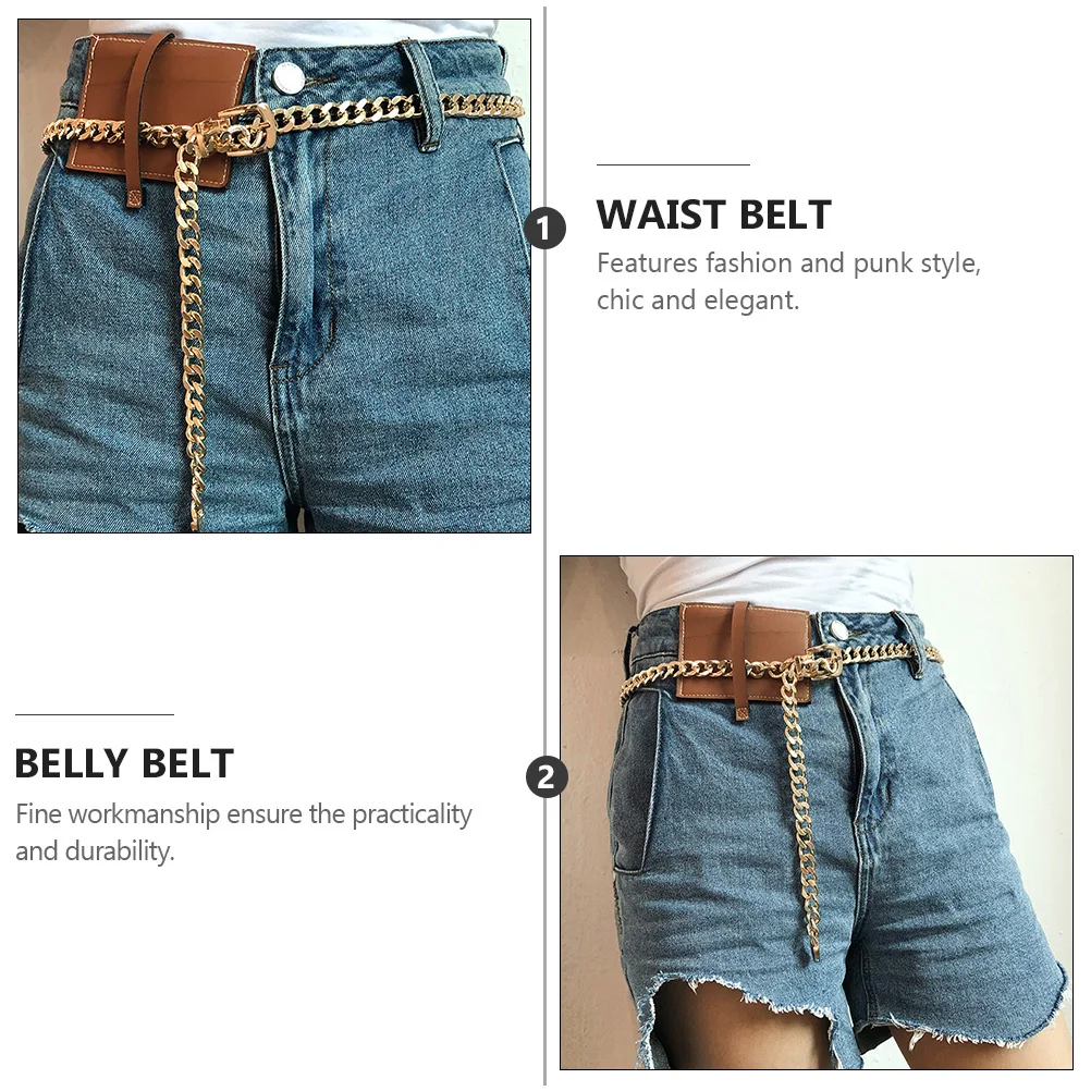 

1Pcs Metal Waist Chain Punk Style Body Chain Decoration for Dress Prom Wedding Jeans Belt Waist Belt