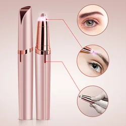 Recortador de cejas eléctrico para mujer, depiladora de cejas de seguridad, Mini afeitadora moldeadora, afeitadora indolora, eliminador Facial
