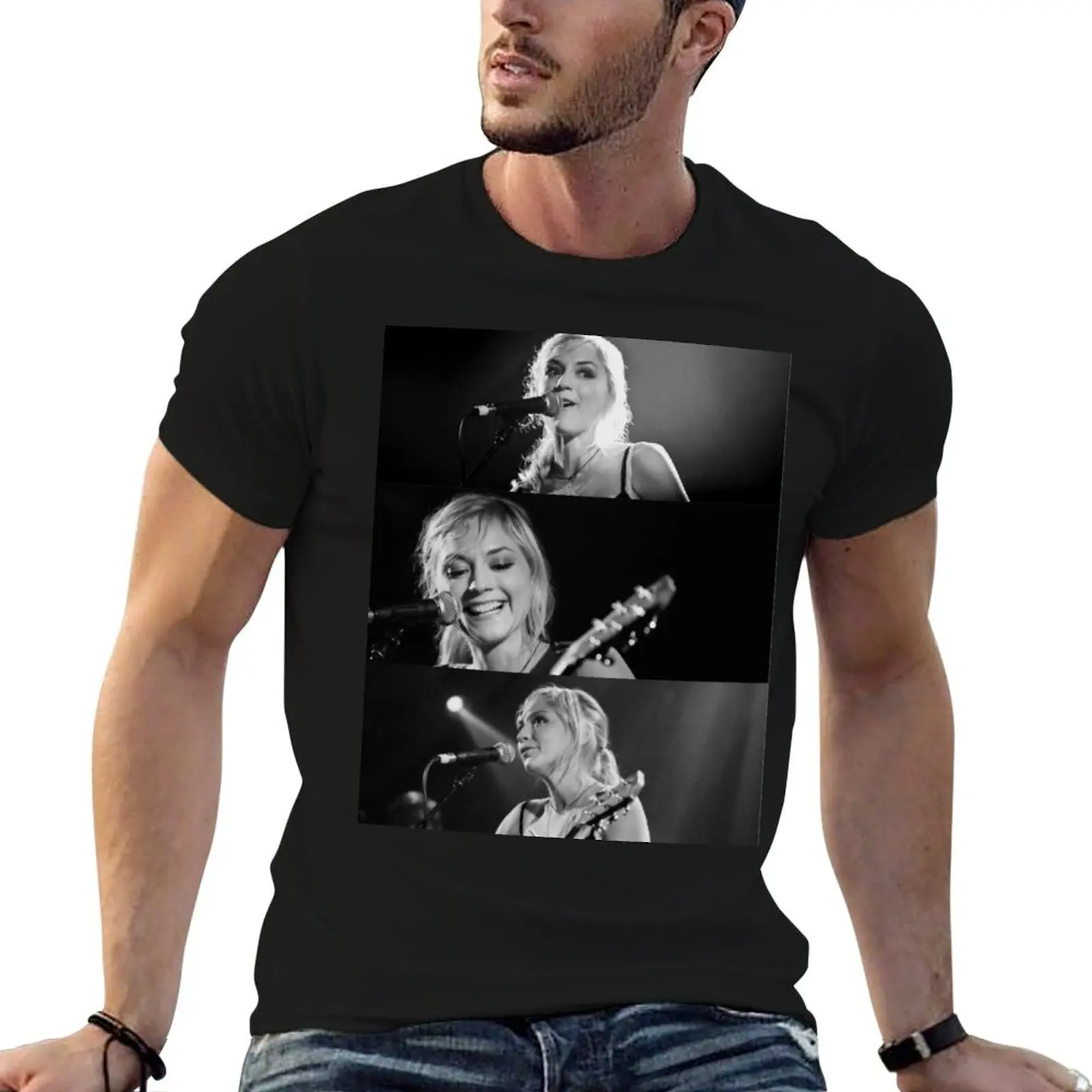 Emily Kinney Collage T-Shirt Casual Holiday Short Sleeve Tee