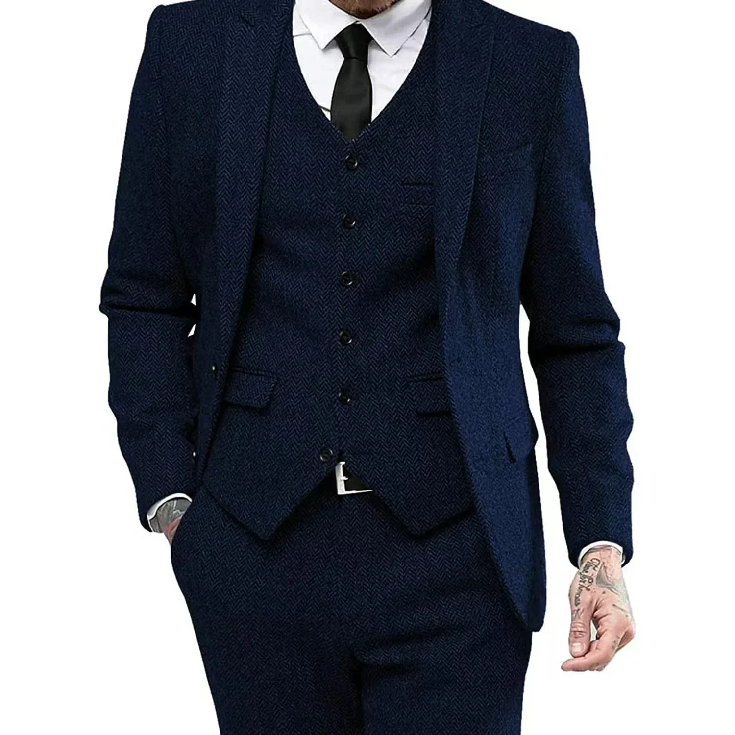 navy blue 3pcs